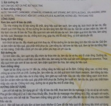 Set tắm trắng của Mother & Care