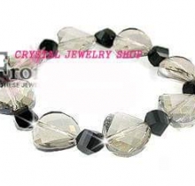 LT010-Lắc tay pha lê Swarovski hạt xám