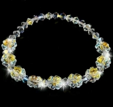 LT004-lắc tay pha lê hình hoa trắng