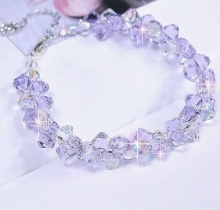 LT088 - lắc tay pha lê hạt tím