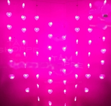 rèm led hình trái tim