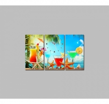 Tranh đồng hồ nhà bếp DH1228A (kích thước 75x45cm)