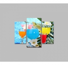 Tranh đồng hồ nhà bếp DH1227A (kích thước 80x60cm)