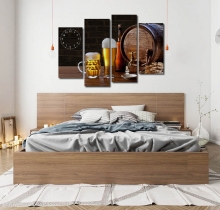 Tranh đồng hồ trang trí phòng ăn DH1236A (kích thước 120x80cm)