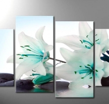 Tranh đồng hồ hoa Lily DH1232A (kích thước 120x80cm)