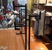 Giàn giá kệ treo quần áo 3 tầng đen